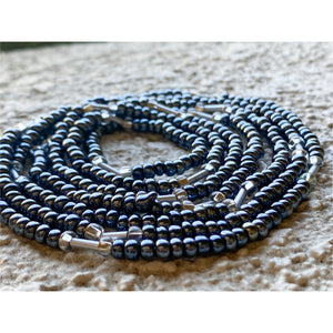 Custom self-tie waist beads