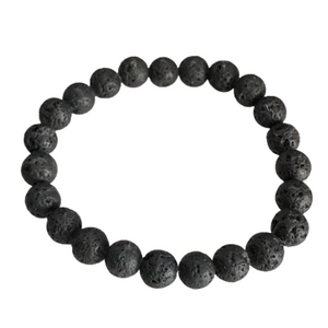 Black lava stone bracelet