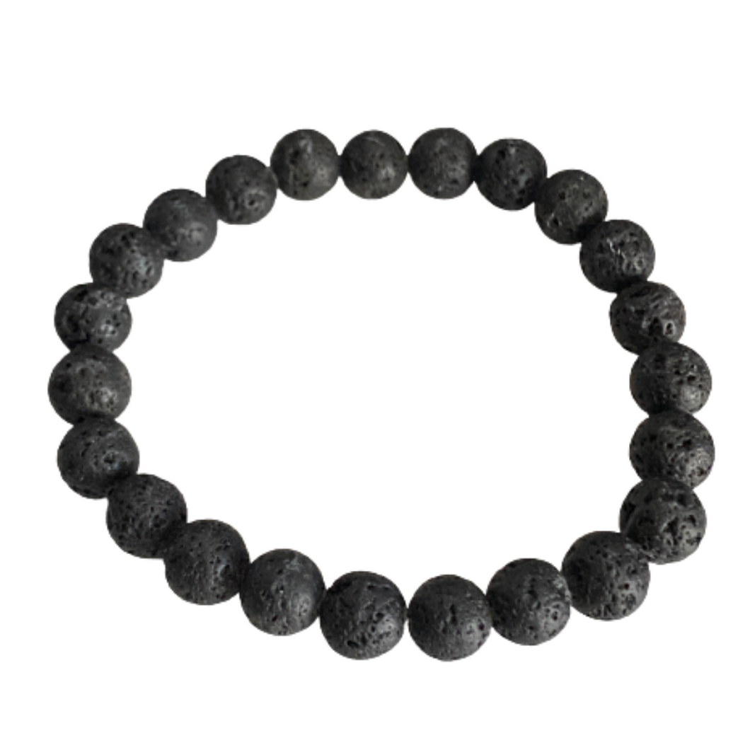 Black lava stone bracelet